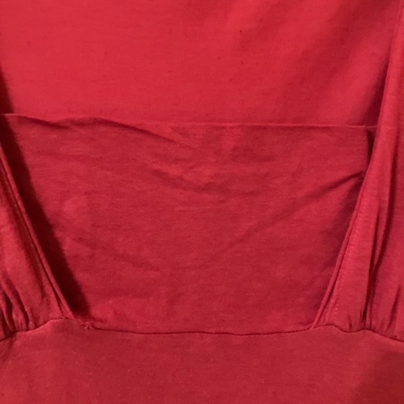 Susina cap sleeve red lightweight top size M - Picture 4 of 4